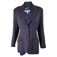 Katharine Hamnett Vintage Womens Tailored Pinstripe Blazer Jacket, 1990s