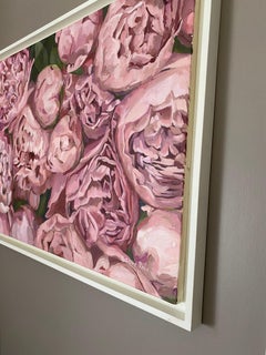 Jules Elie Peonies floral contemporary painting of peonies by Katharine Rowe