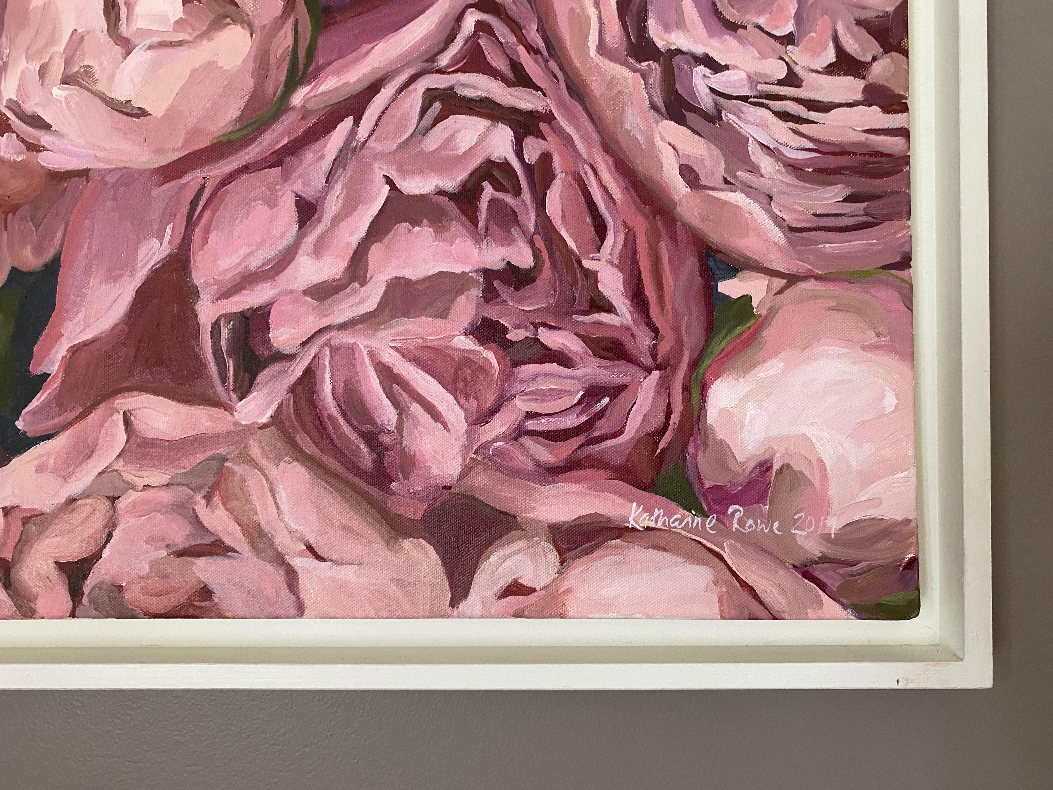 Jules Elie Peonies par Katharine Rowe - Peinture florale de pivoines en vente 2