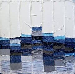 Blue Pond, Mixed Media on Canvas