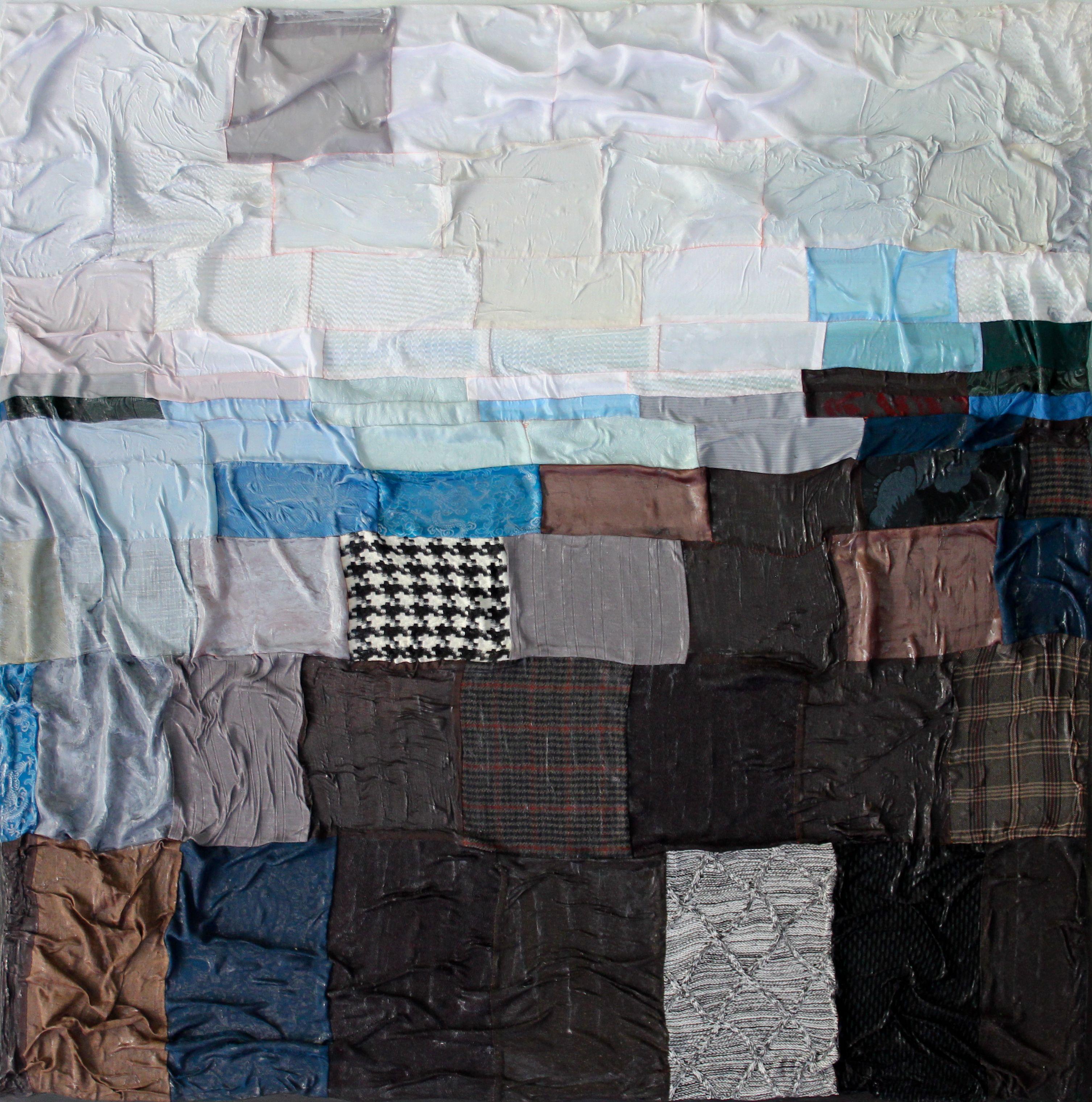 Effetto lago n. 1, Tecnica mista su tela - Mixed Media Art di Katharine Weber
