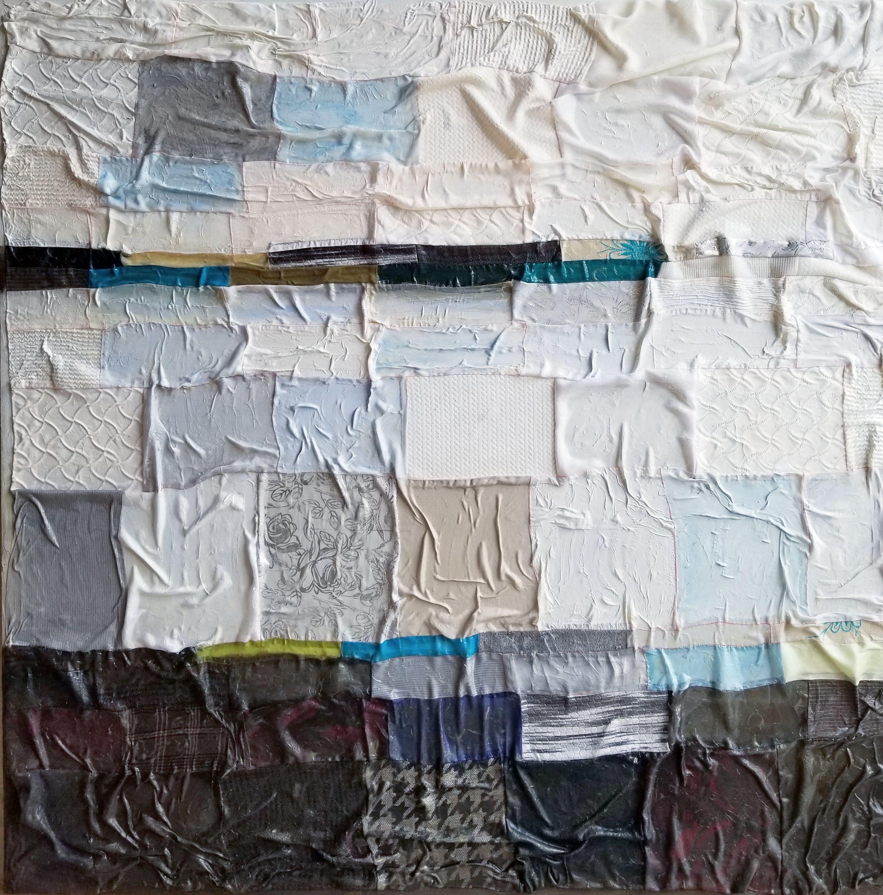 Effetto lago n. 2, Tecnica mista su tela - Mixed Media Art di Katharine Weber