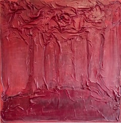 Red Grove, Mixed Media on Canvas