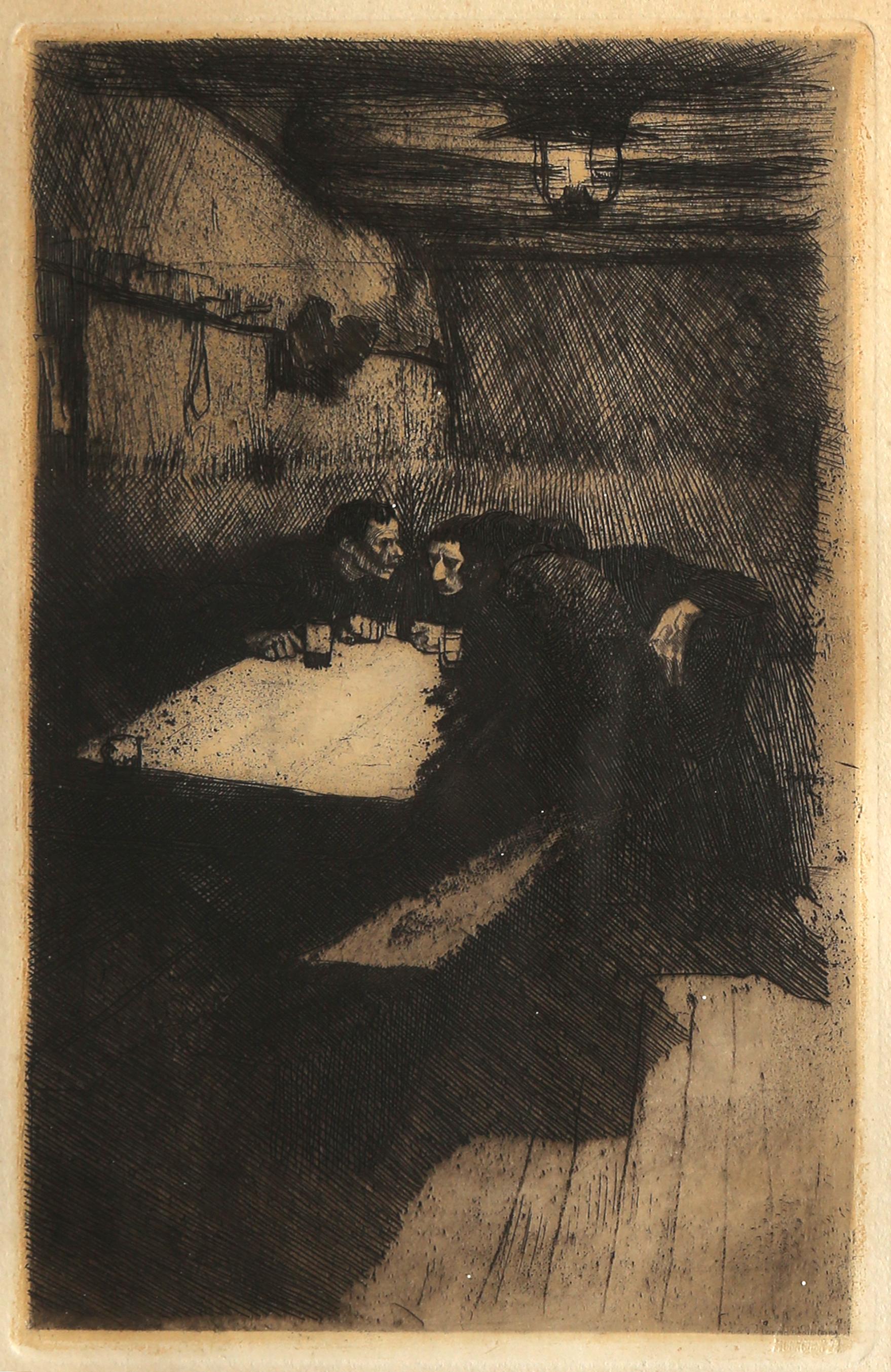 Council

Kathe Kollwitz (After)
German (1867–1945)

Date: original: 1895; printed circa 1948 - 1963
Etching
Image Size: 11.5 x 6.5 inches
Size: 18.75 x 13.75 in. (47.63 x 34.93 cm)
Frame Size: 20.5 x 14.5 inches
Publisher: Alexander von der Becke,