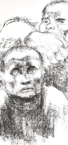 Kathe Kollwitz, Zwei Häftlinge beim Musikhören, 1941 (nach)