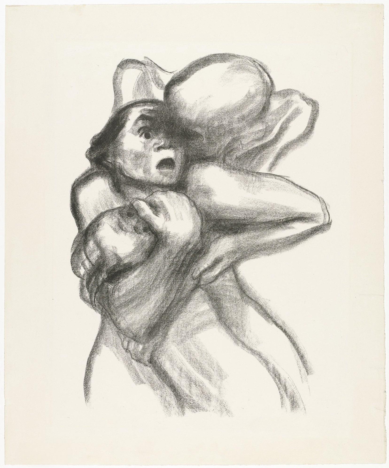 Lithograph on vélin paper. Inscription: Unsigned and unnumbered, as issued. Good condition. Notes: From the folio, Kathe Kollwitz, Ten Lithographs. Published by Henry C. Kleemann and Curt Valentin, New York, 1941.

KATHE KOLLWITZ (1867-1945) was a