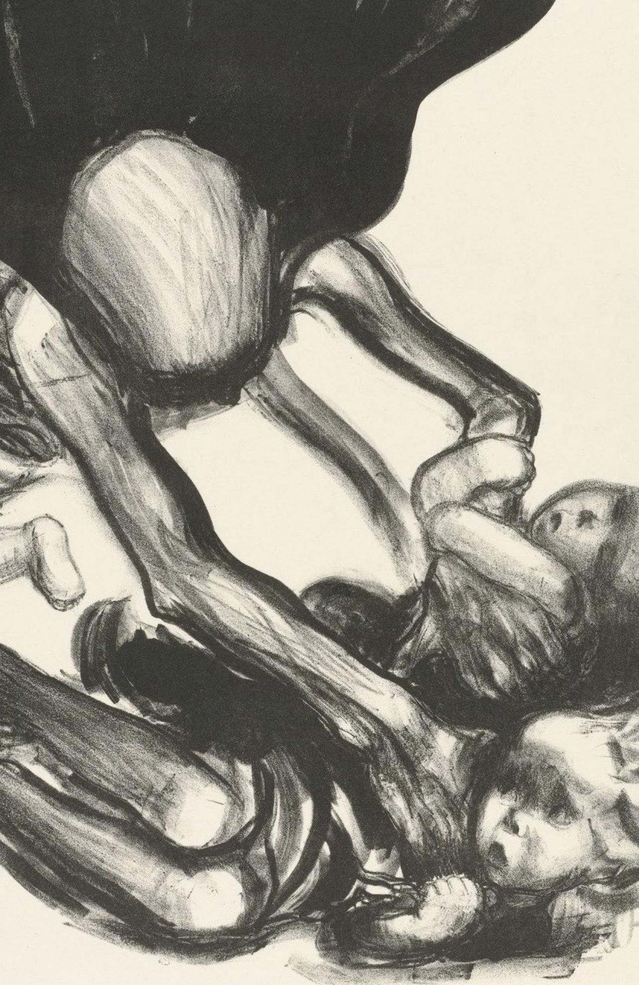 Kollwitz, Death seizes the Children (after) - Modern Print by Käthe Kollwitz