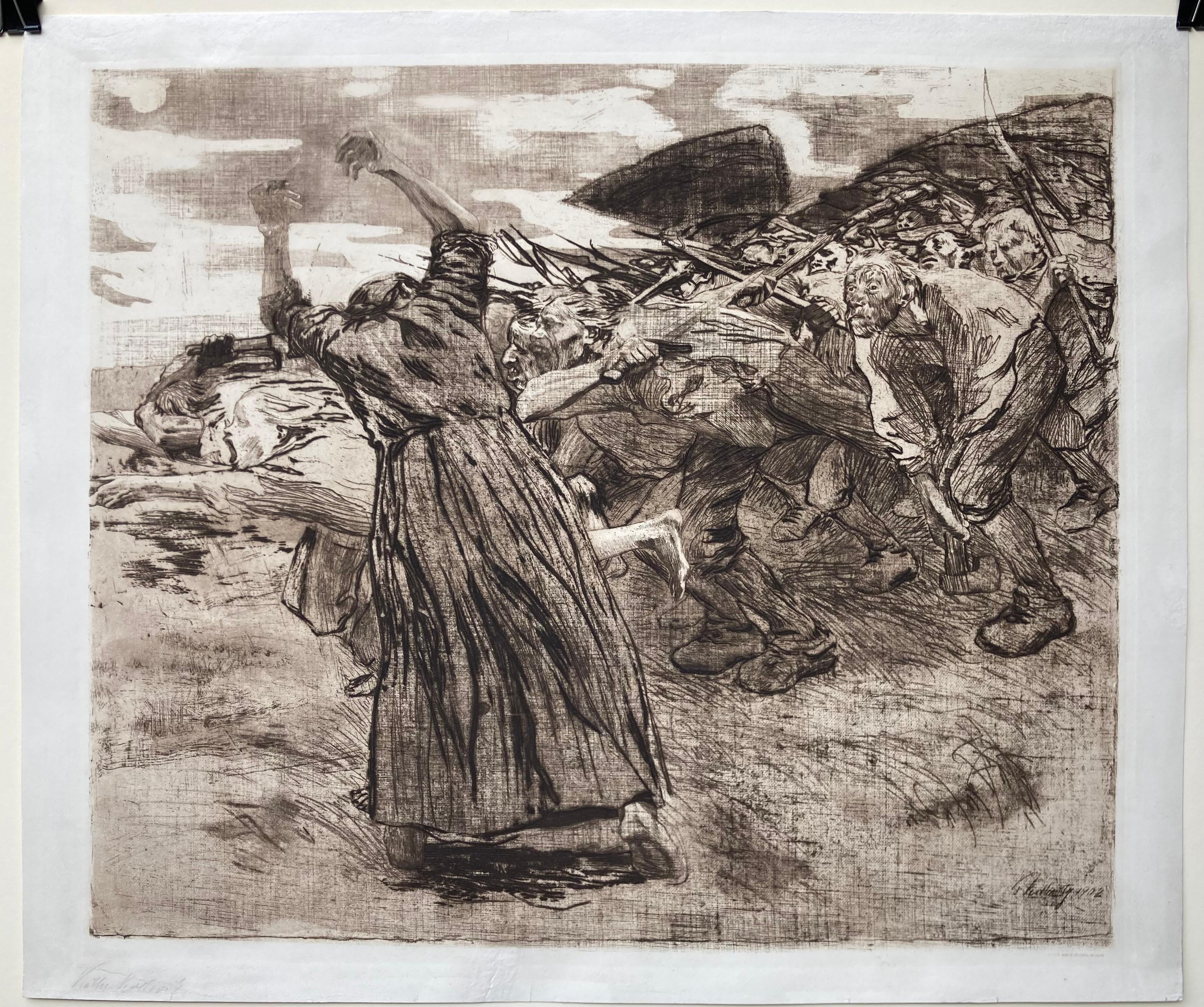 LOSBRUCH (Braun), Figurative Print, von Käthe Kollwitz