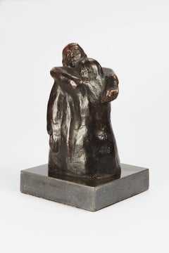 Sculpture en bronze Der Abschied de Kthe Kollwitz ( Feuille)