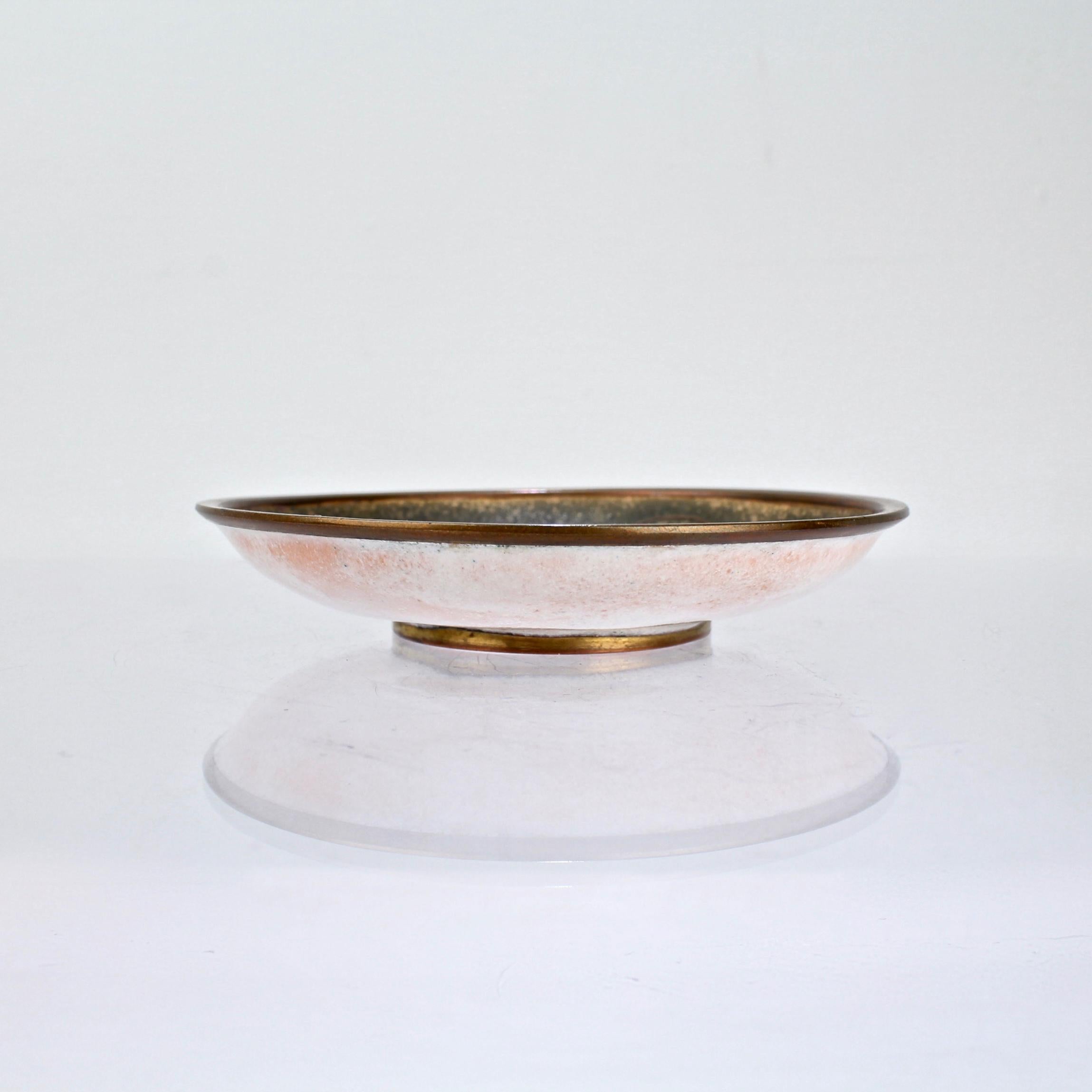 Käthe Ruckenbrod Mid-Century Modern Bauhaus Enamel on Copper Plate or Dish In Good Condition In Philadelphia, PA