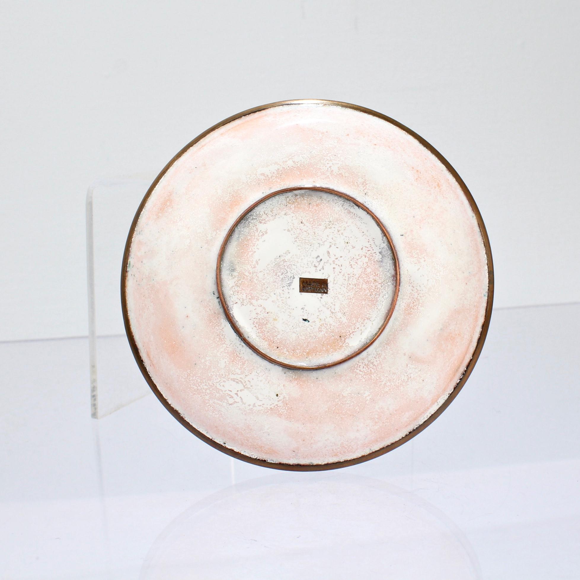 Women's or Men's Käthe Ruckenbrod Mid-Century Modern Bauhaus Enamel on Copper Plate or Dish
