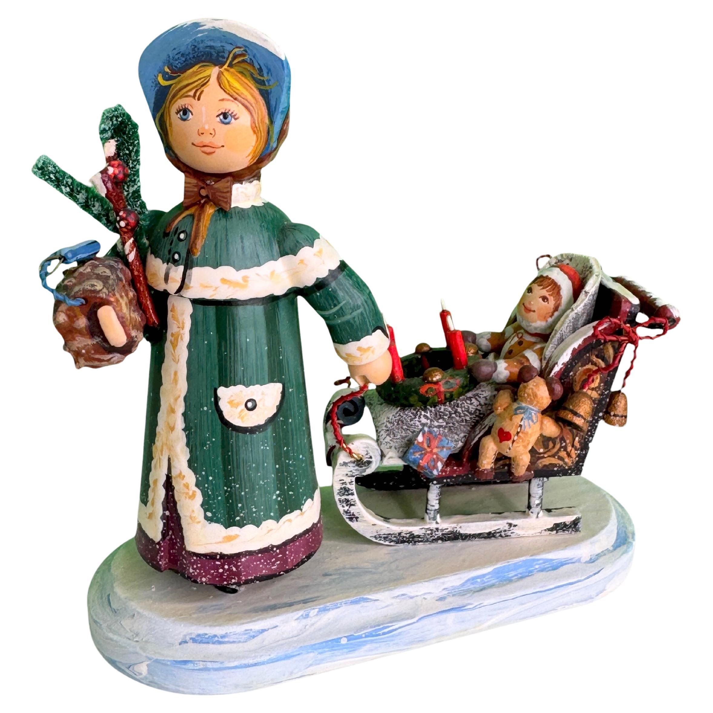 Kathe Wohlfahrt Kindertraum Figure Fetching the Advent Wreath Ltd. Ed. 57/500