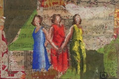 "Amies” Painting 5" x 7" inch by Katherine Bakhoum Tisné