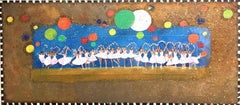 "Ballerinas" Painting 8" x 18" inch by Katherine Bakhoum Tisné