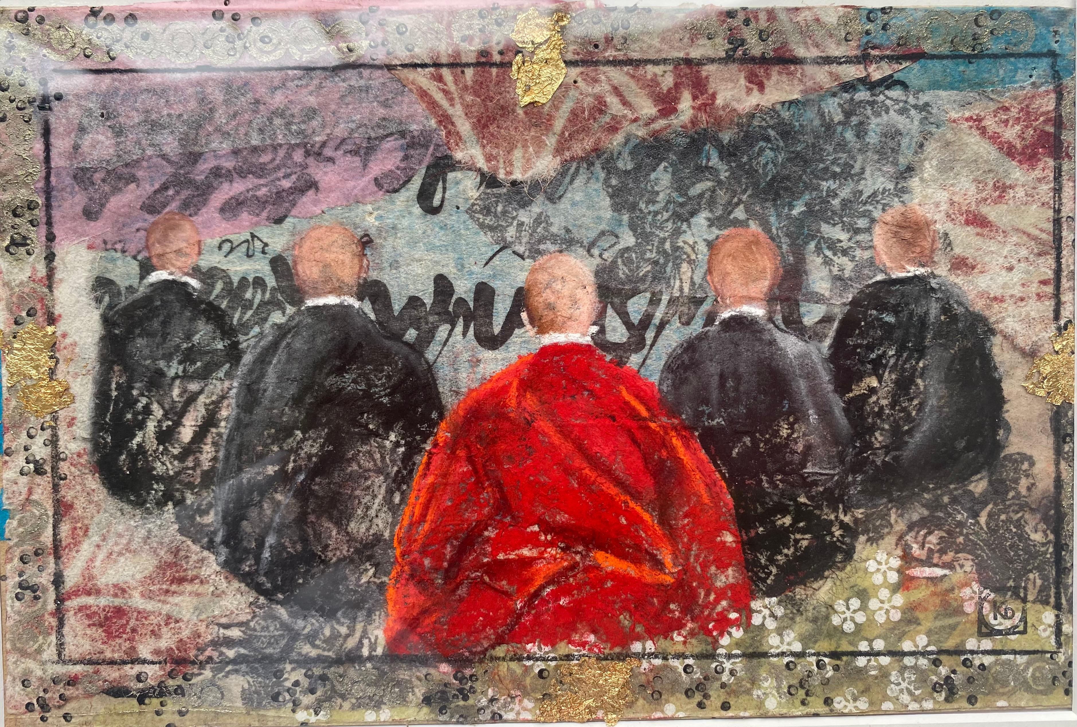 Katherine Bakhoum-Tisne Figurative Painting – "Bronzen" Figurative Malerei 5" x 7" Zoll von Katherine Bakhoum Tisné