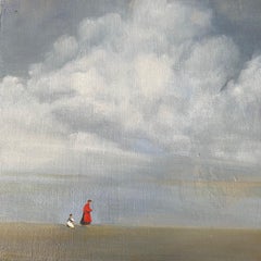 "Promenade Landschaft Ölgemälde 12" x 12" Zoll von Katherine Bakhoum Tisné