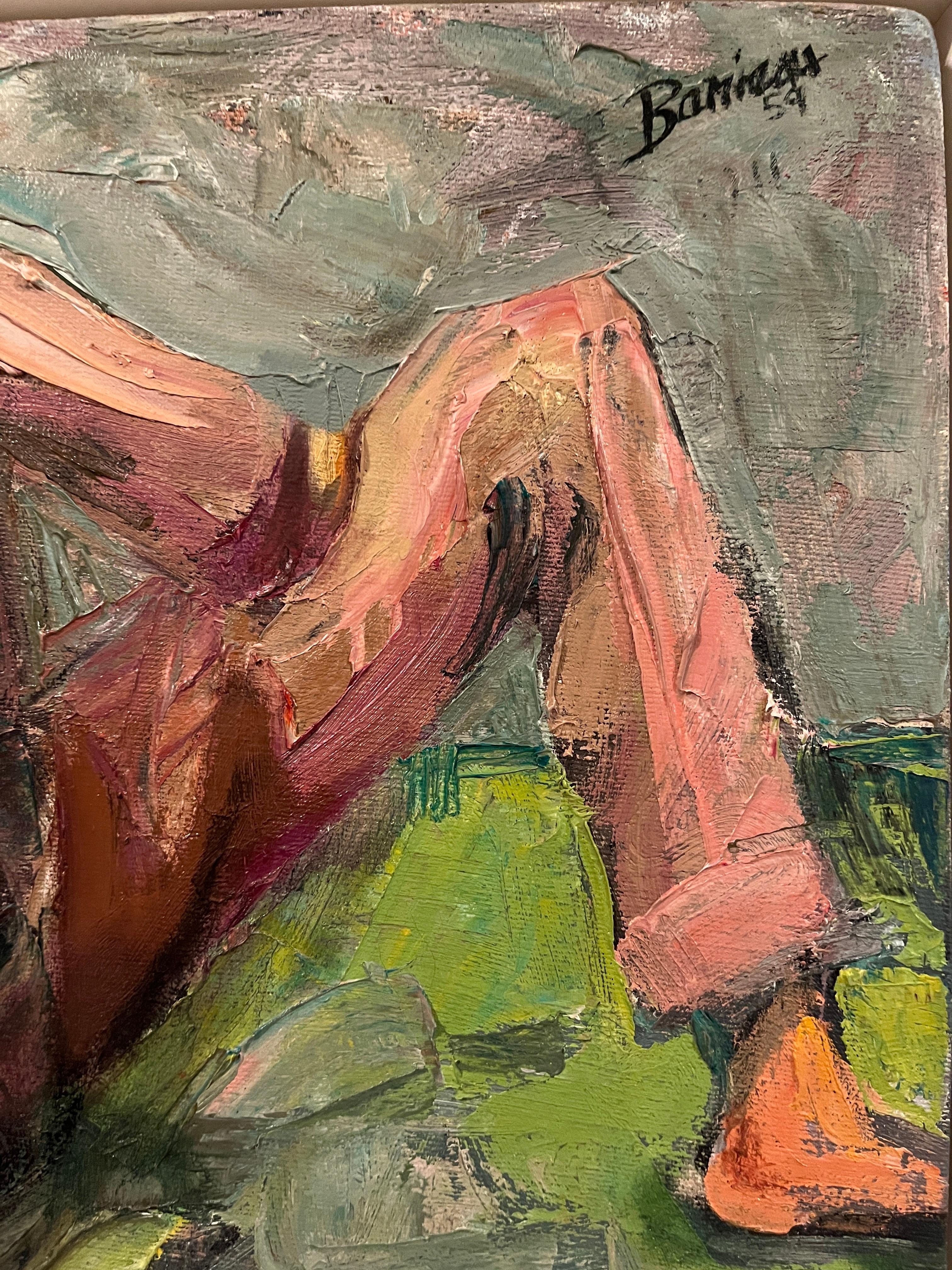 1959 Impasto Figure Painting 