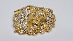 Katherine Baumann Swarovski Lion's Head Belt Buckle