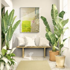 21 (gestisch-abstrakt, warm, sanft, Herz, Rosa, Grün)