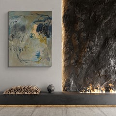 About Time (Astratto, Espressionista, Blu, Beige, Grigio, Atmosferico, ~20% OFF)