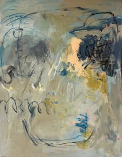 About Time (Abstract, Expressionist, Blue, Beige, Grey, Atmospheric, ~20% OFF)