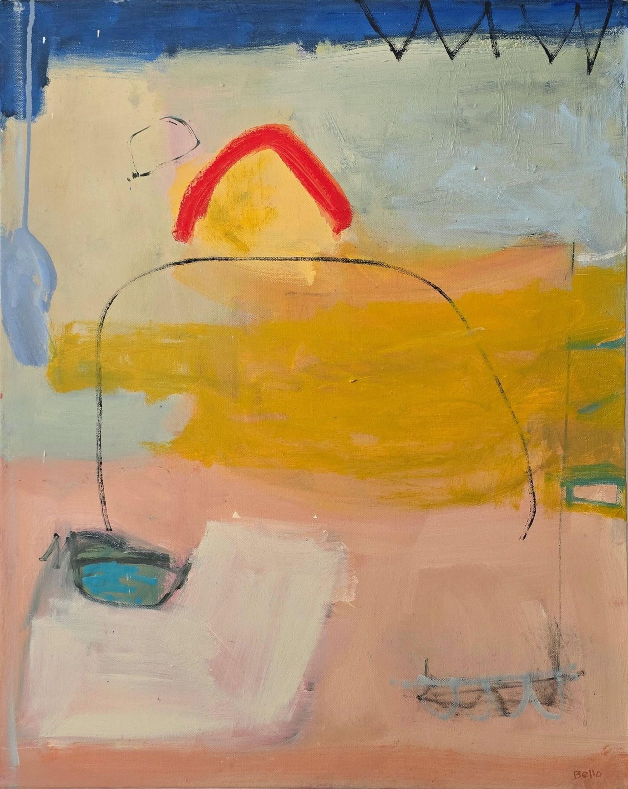 Beach (Gestural Abstract, Warm, Soft, Summer, Spring, Vibrant)