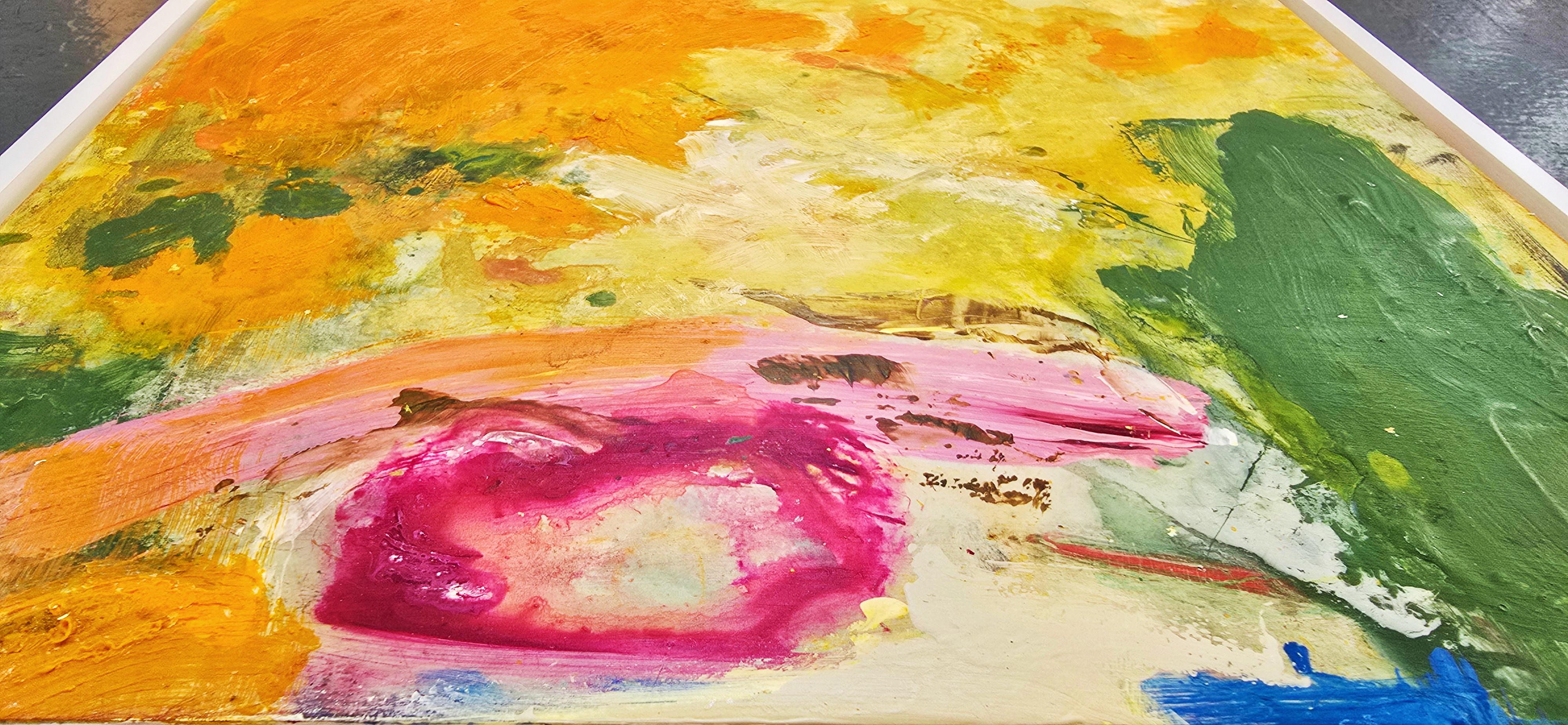 Bits of Magenta (Abstract, Expressive, Fun, Colorful, Warm, Soft) For Sale 5
