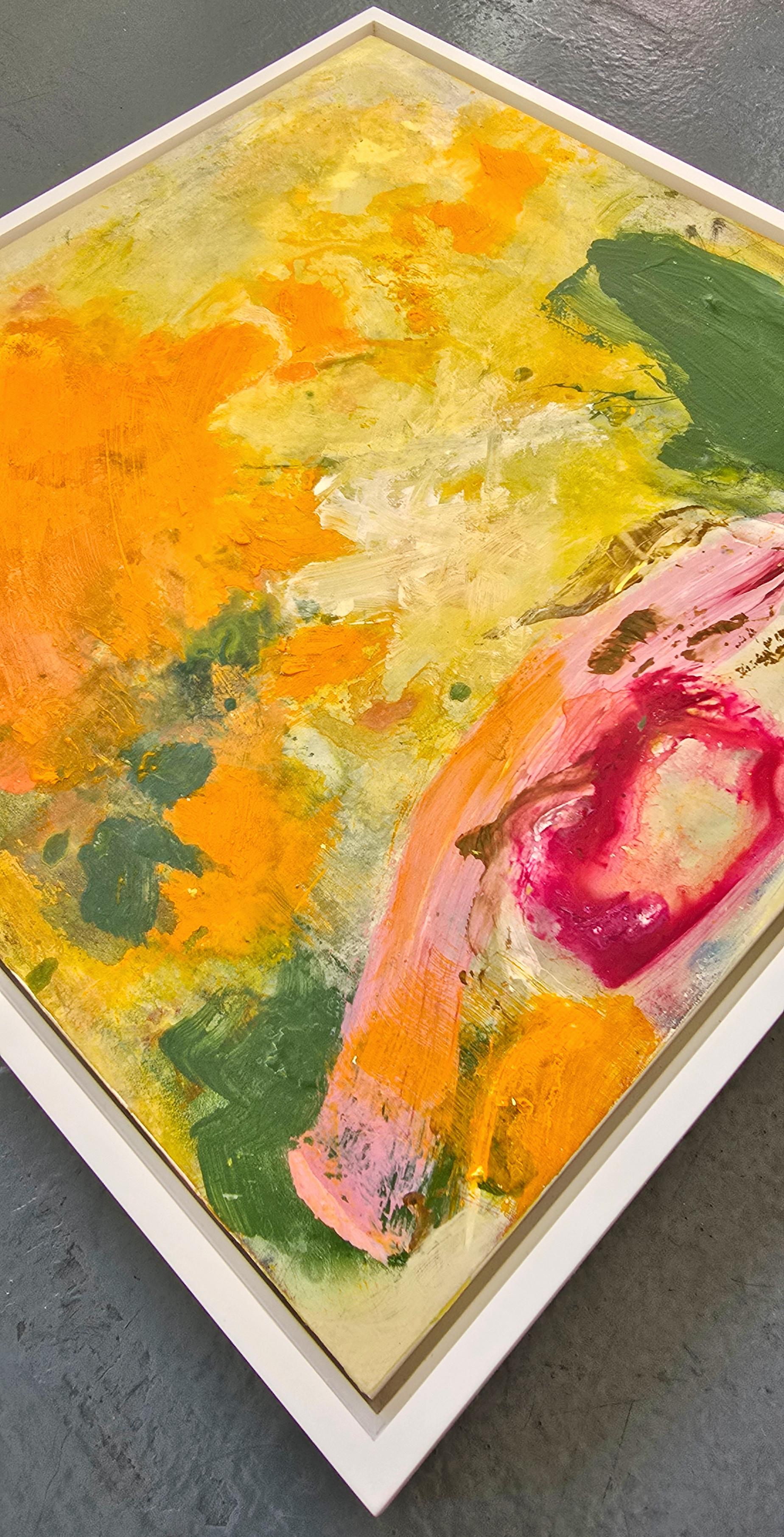 Bits of Magenta (Abstract, Expressive, Fun, Colorful, Warm, Soft) For Sale 4