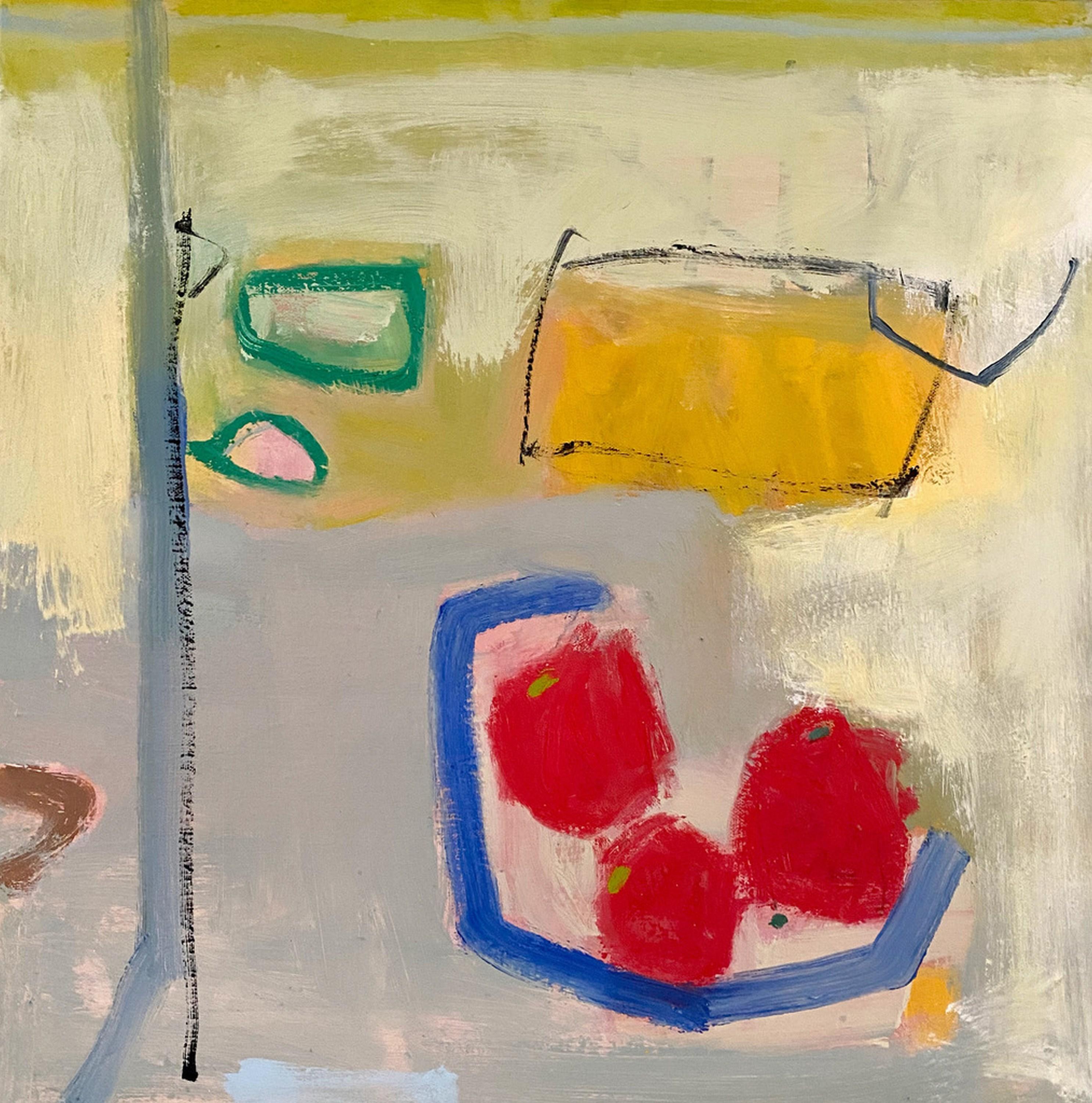 Simple Life (Gestural Abstract, Still Life, Warm, Soft, Summer, Vibrant)