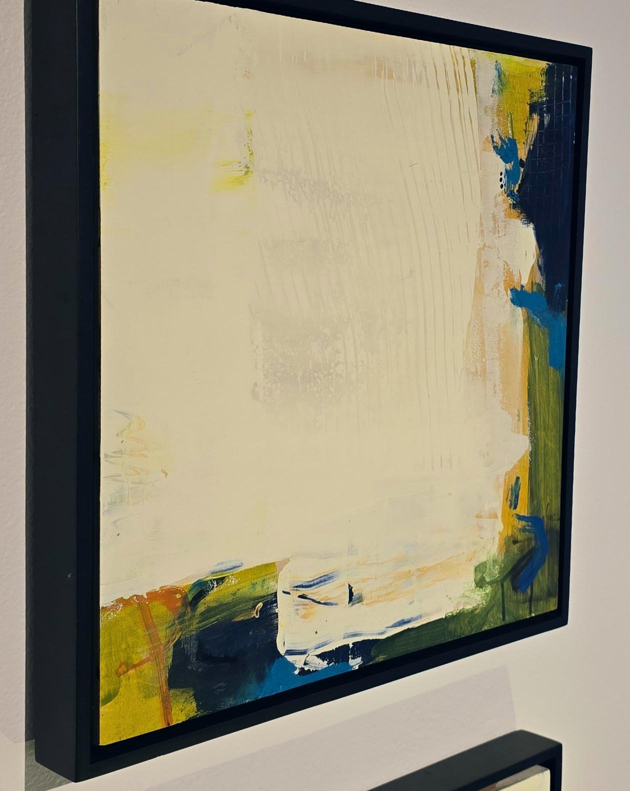 To Be Or Not To Be I (Abstract, Expressive, Minimal, White, Blue, ~25% OFF) For Sale 4