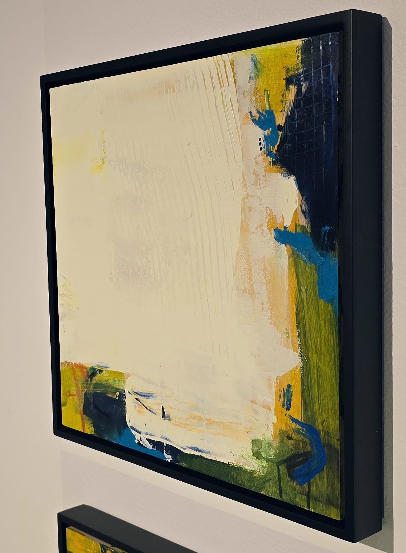 To Be Or Not To Be I (Abstract, Expressive, Minimal, White, Blue, ~25% OFF) For Sale 5
