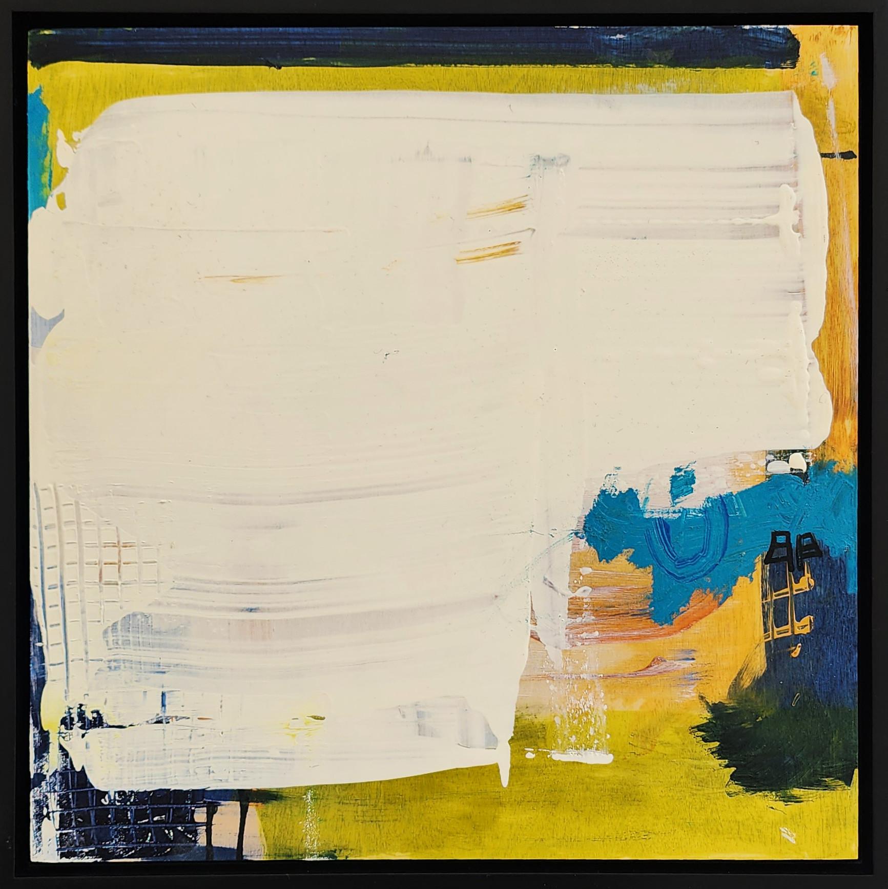 Ser o no ser II (Abstracto, Expresivo, Mínimo, Blanco, Azul, ~29% DESCUENTO) - Painting de Katherine Bello