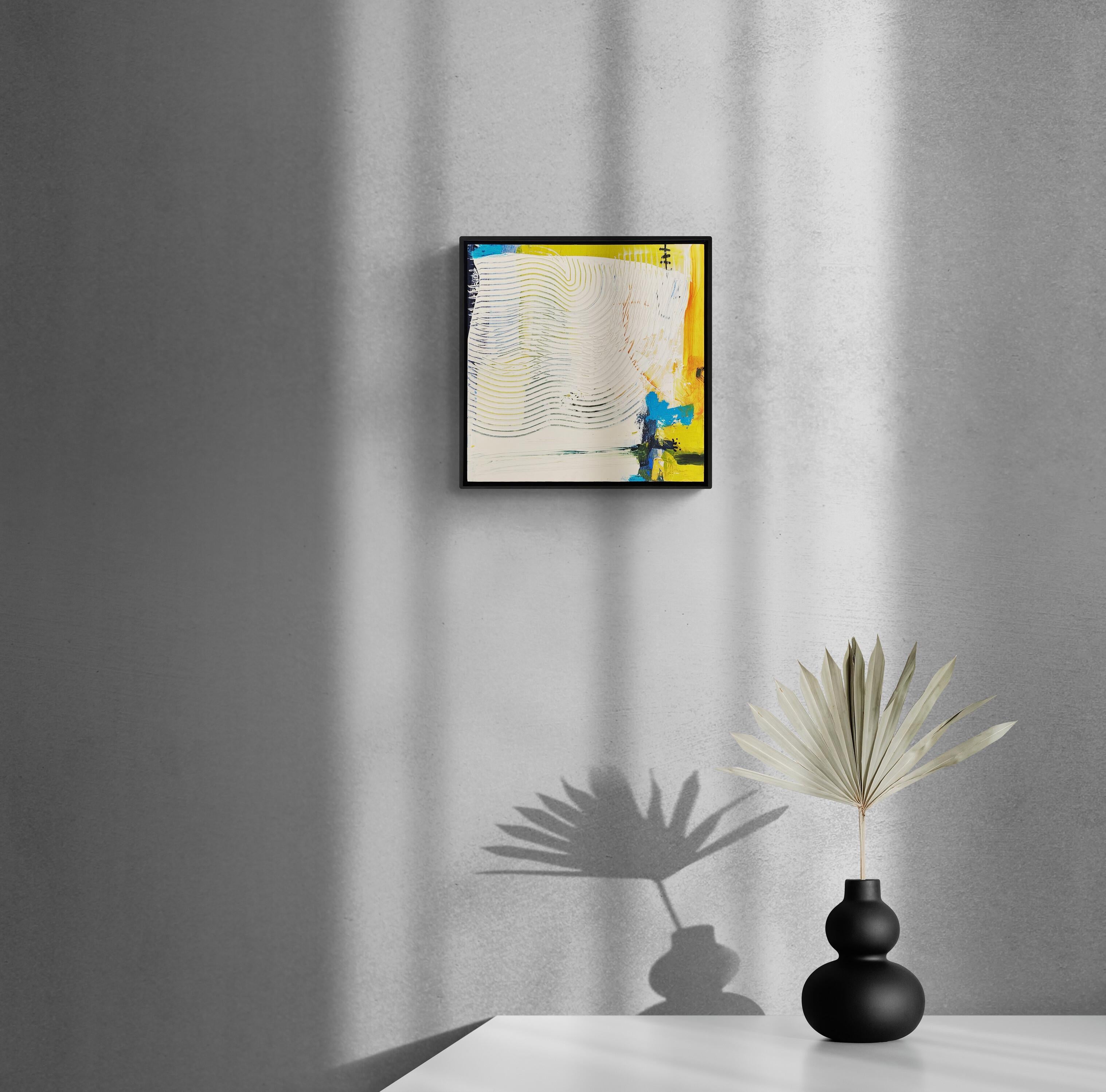 Ser o no ser IV (Abstracto, Expresivo, Mínimo, Blanco, Azul, ~29% DESCUENTO) - Painting Minimalista de Katherine Bello