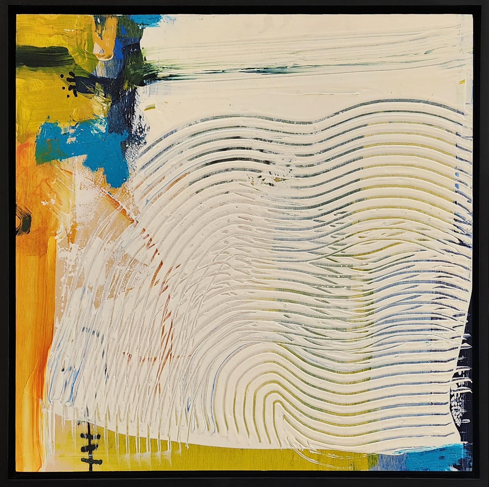 Ser o no ser IV (Abstracto, Expresivo, Mínimo, Blanco, Azul, ~29% DESCUENTO) - Painting de Katherine Bello