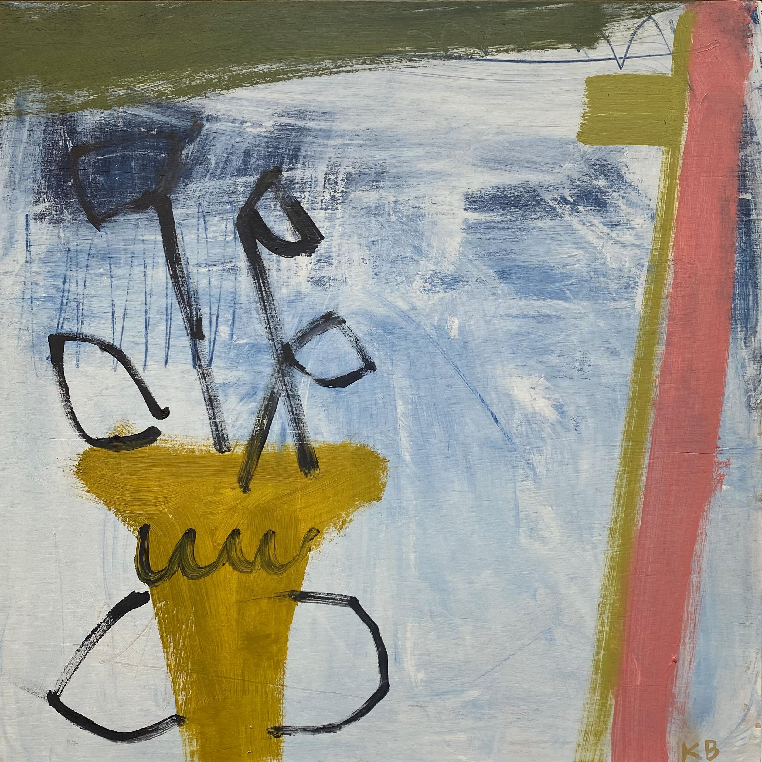 Abstract Painting di Katherine Bello - Vaso giallo