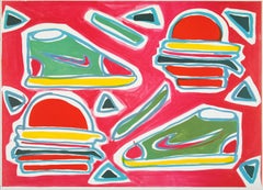 Lithographie pop art contemporaine imprimée Cheeseburger Deluxe