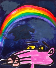 Chroma -- Lithographie:: Pink Panther:: Regenbogen:: Pop Art von Katherine Bernhardt