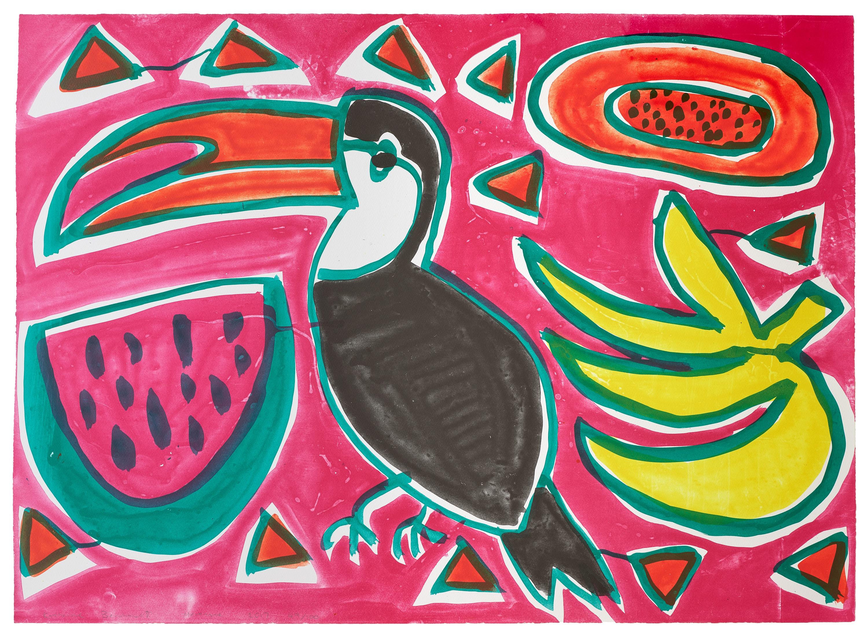 Merengue -- Impresión, Litografía, Tropical, Decorativo por Katherine Bernhardt