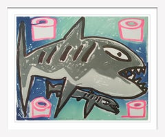 Swimmers 2022 framed Sharks and toilet paper