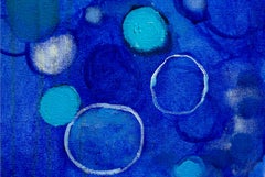 "Beobachtungen", Abstrakt, Blau, Grün, Violett Lila, Ölgemälde