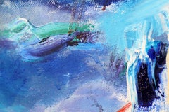 "Picture Show", Abstract, Expressionist, Red, Blue, Yellow, Oil Painting