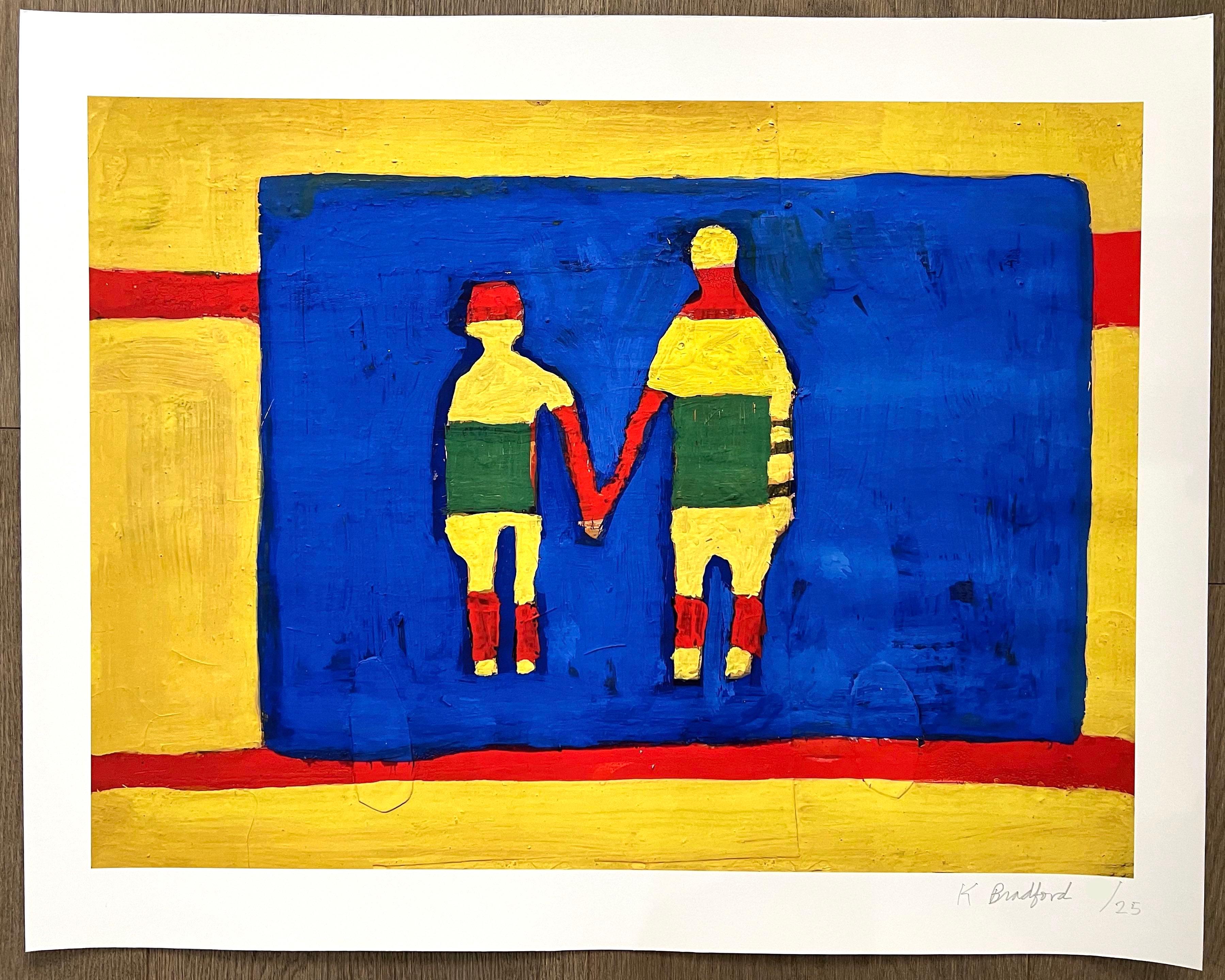 Digitaldruck auf Hahnemühle-Papier aus 100% Baumwolle
Auflage von 25 Stück
40 x 50 cm
15 3/4 x 19 11/16 Zoll
vom Künstler handsigniert und nummeriert

Katherine Bradford ist eine zeitgenössische amerikanische Malerin, die für ihre lebendigen und