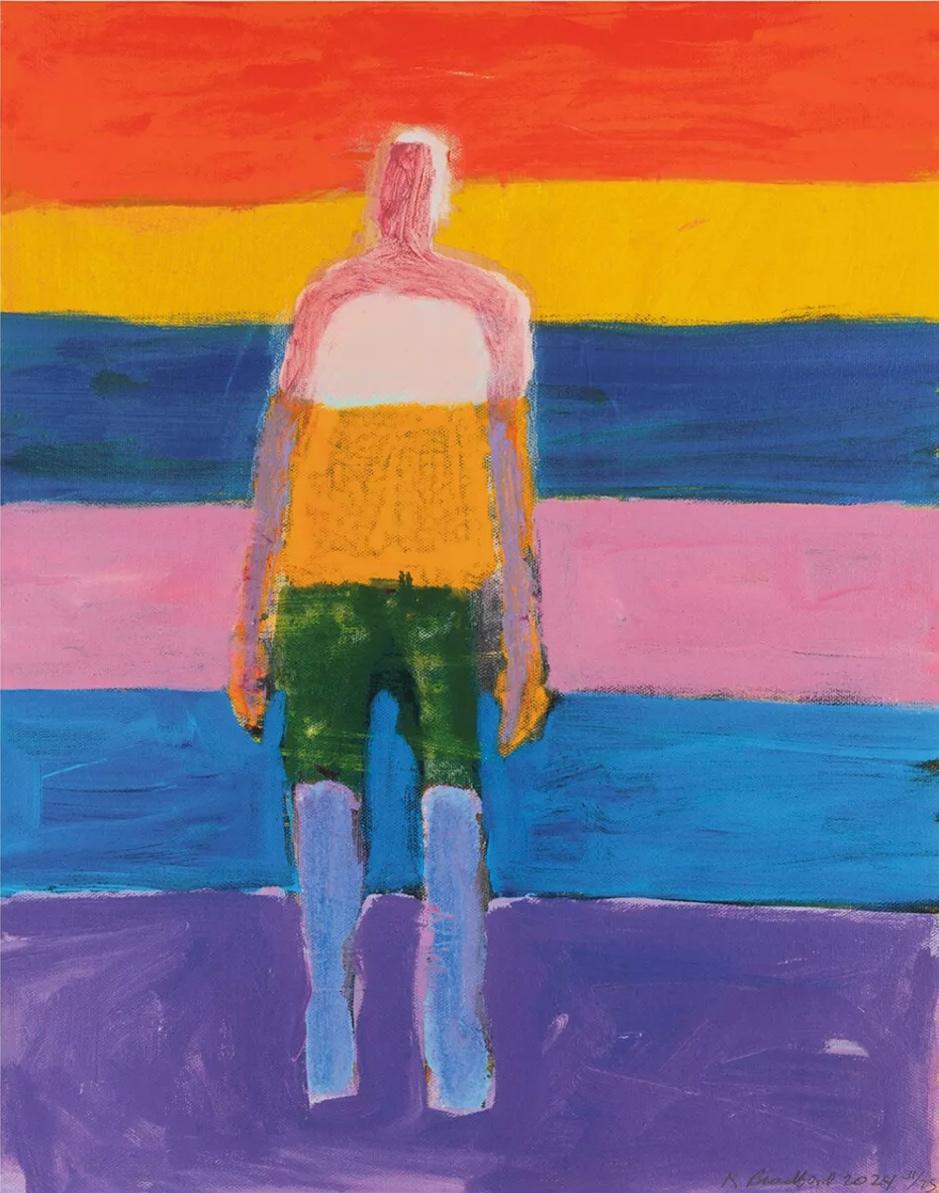 Person with Colors -- Screen Print, Human Figure by Katherine Bradford
