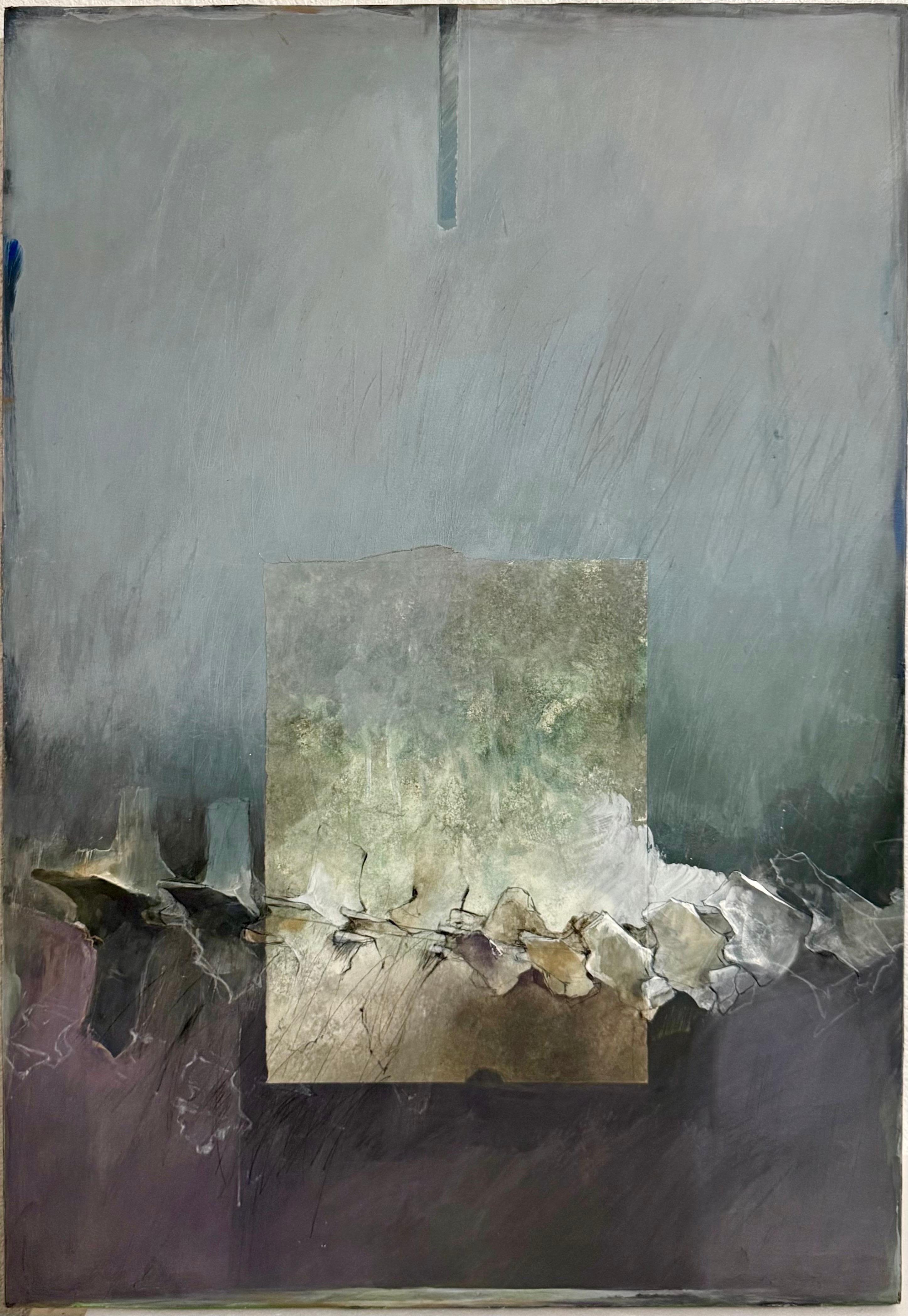 Mixed Media Asian Abstract Collage Painting Katherine Chang Liu Chinese American For Sale 10