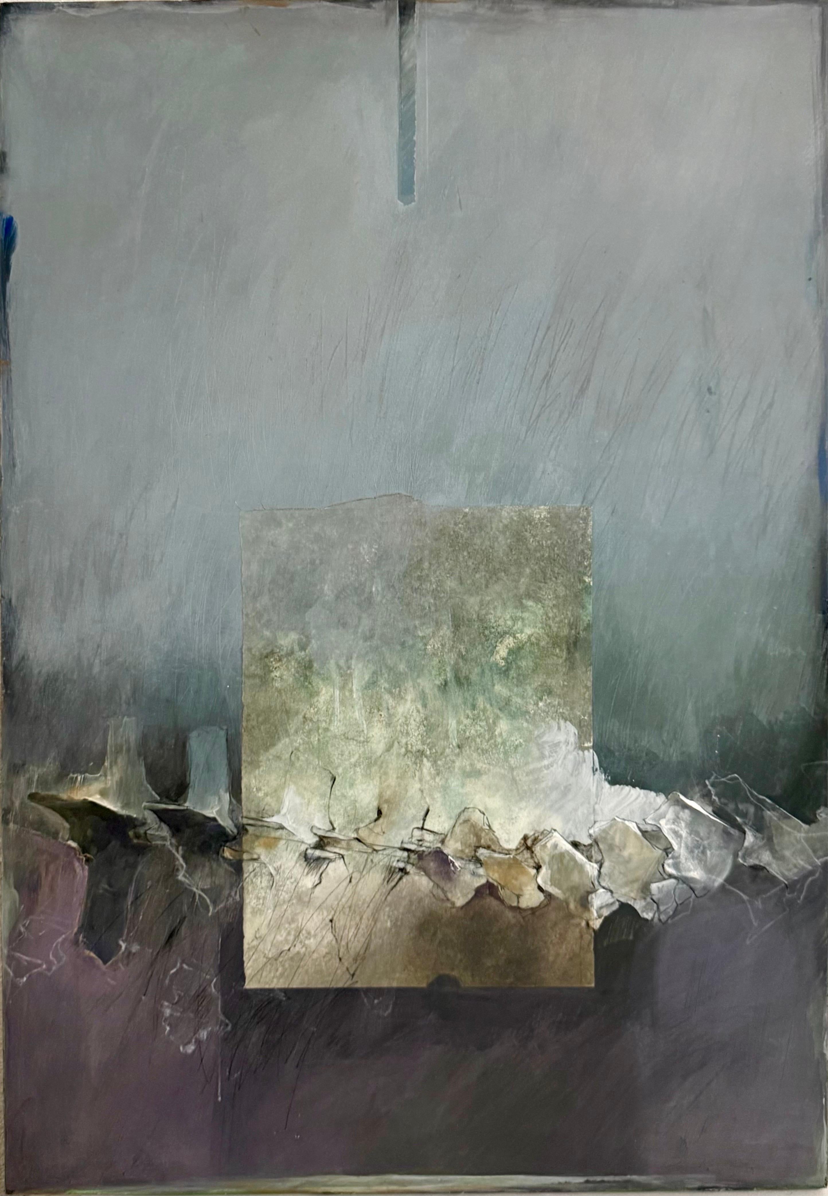 Katherine Chang Liu
"Chain", 
Acrylic and collage on paper mounted on board with a Trompe L'oeil 3D effect.
contemporary abstract painting
Hand signed  "Katherine Liu"
Dimensions: 37" x 27"


Taiwanese- Chinese- American
Liu has studied art formally