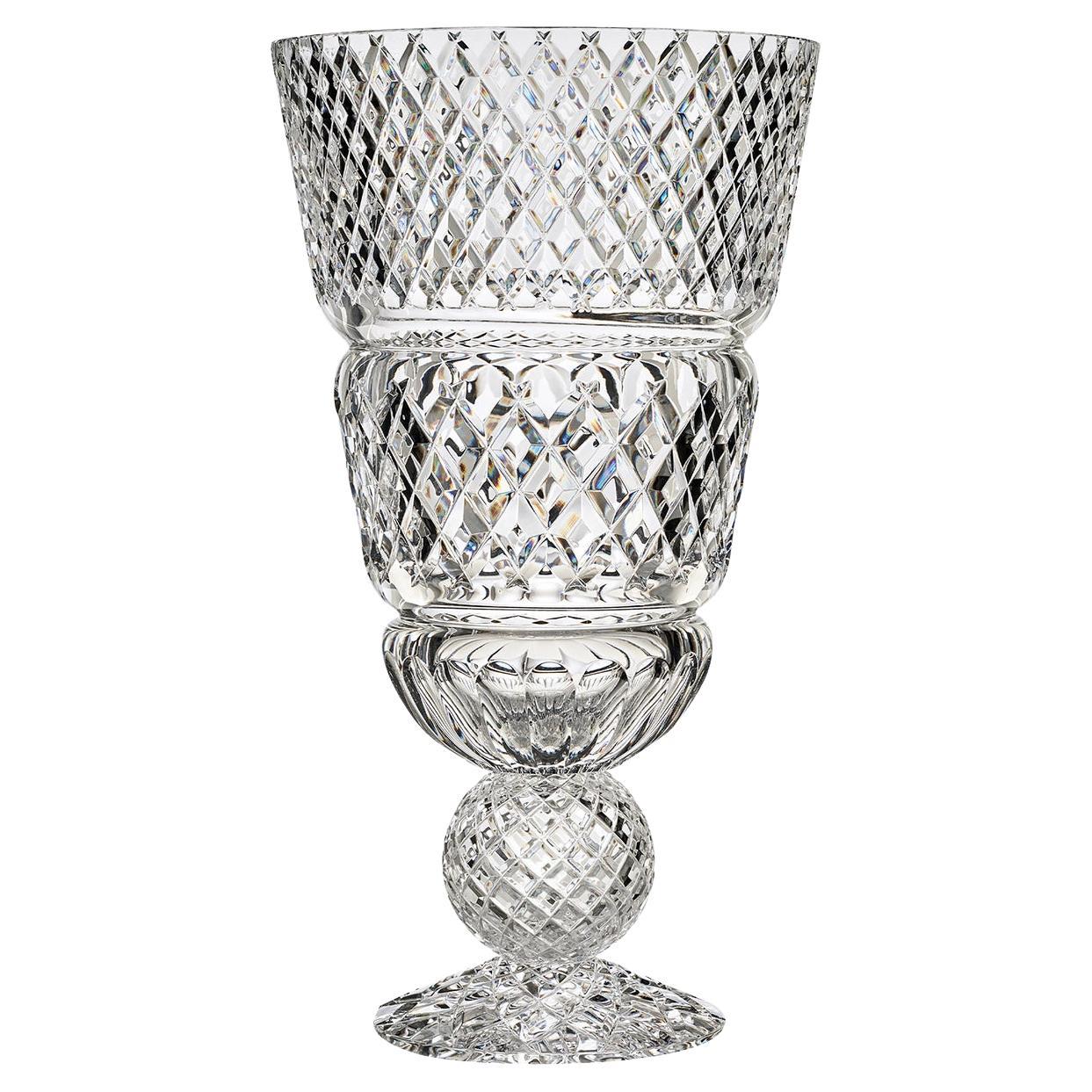 Katherine conical large vase with clear sphere by Mario Cioni & C