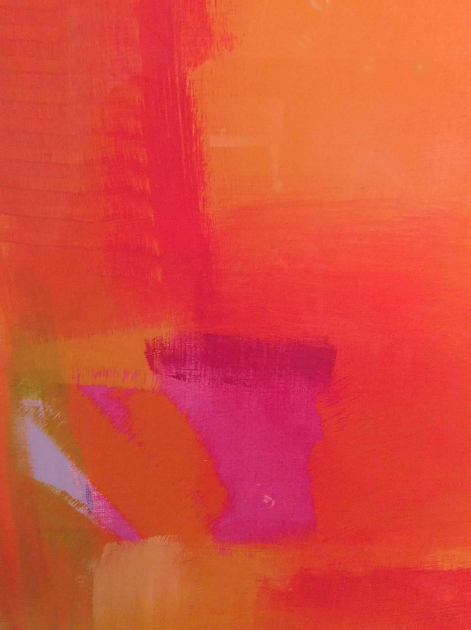 Zen Moment - Orange Abstract Print by Katherine Evans
