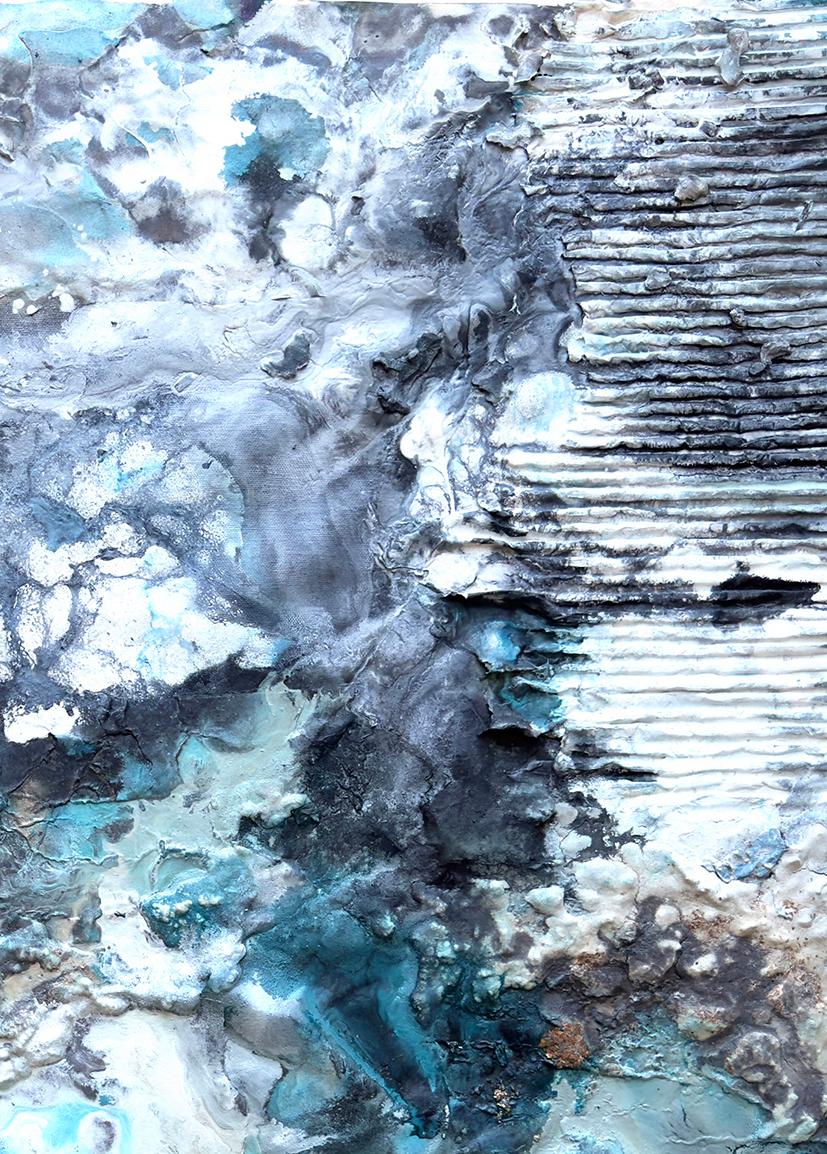 A View From The Moon (No. 4) A beautiful sky-inspired painting featuring mica. im Angebot 2