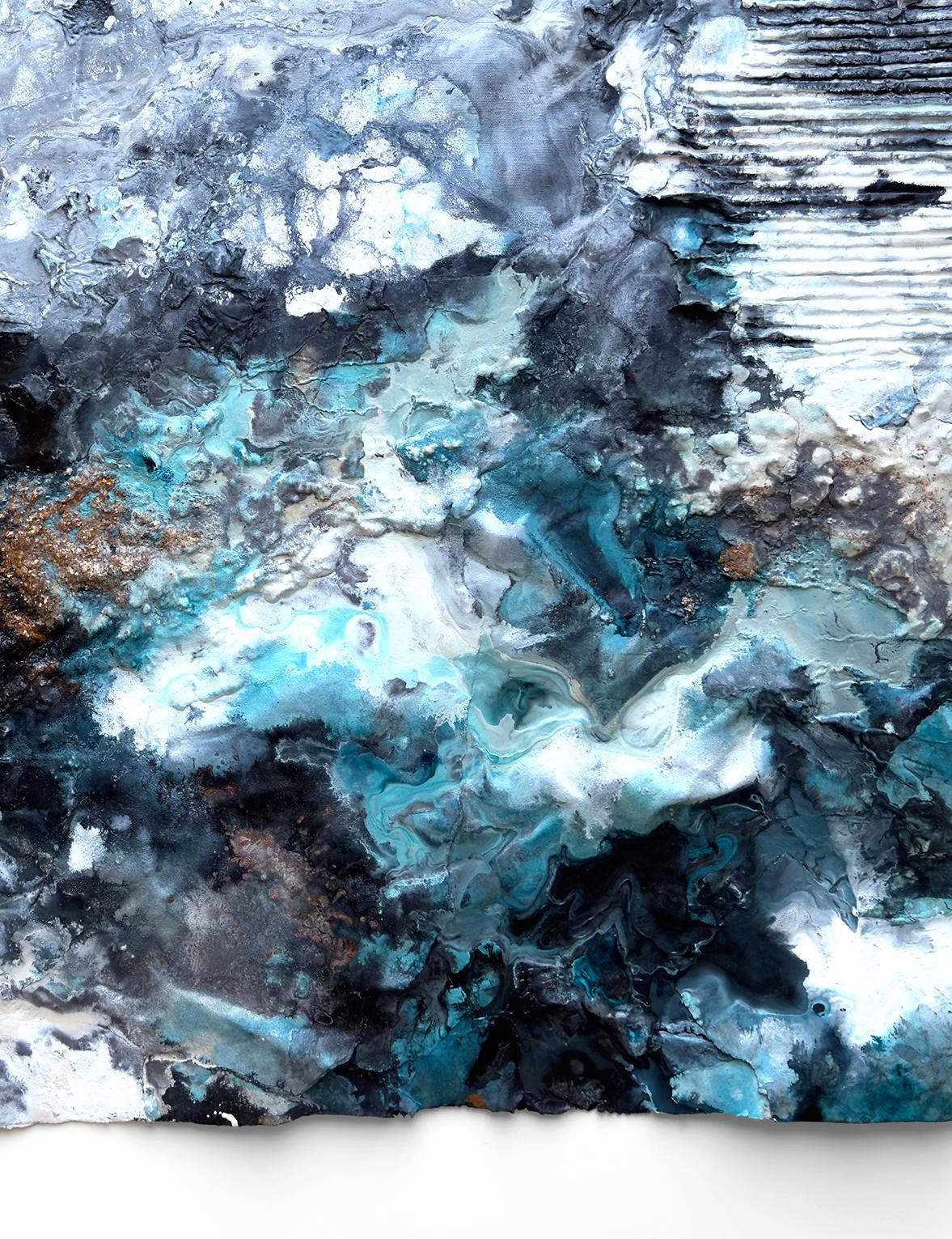 A View From The Moon (No. 4) A beautiful sky-inspired painting featuring mica. im Angebot 3