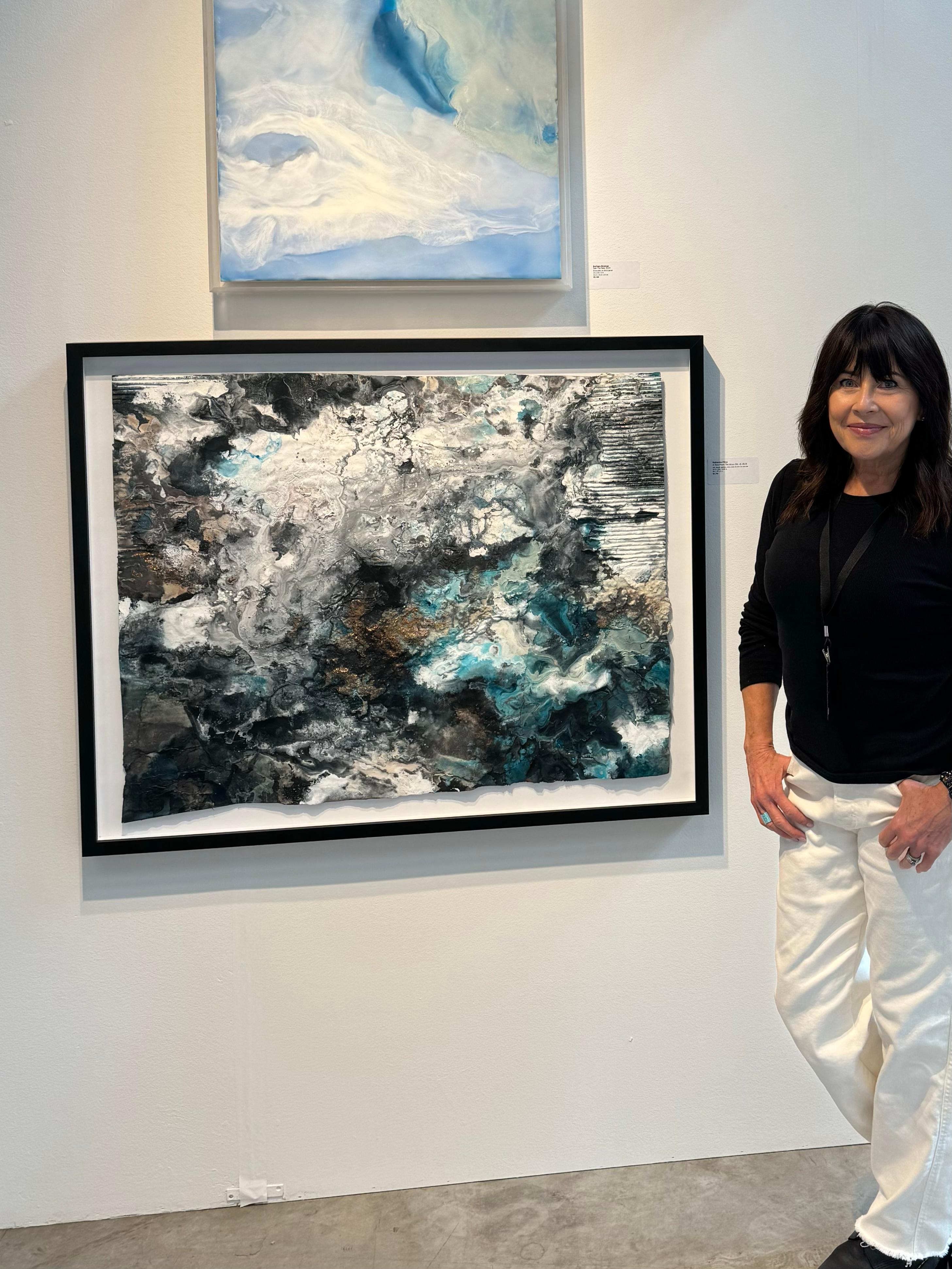 A View From The Moon (No. 4) A beautiful sky-inspired painting featuring mica. im Angebot 6